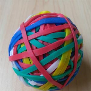 Färgglada blandade storlekar Gummiband med hög elasticitet Naturlig gummibandsboll